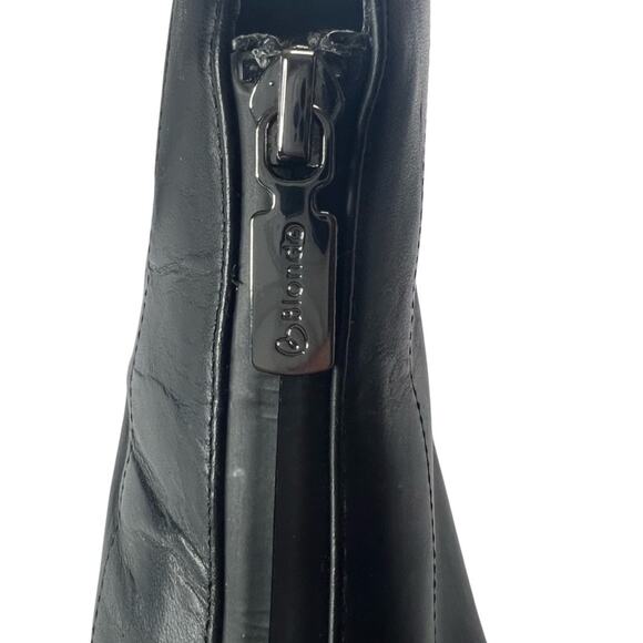 Blondo Drew Waterproof Leather Zip Bootie 9.5 Ankle Boot Wedge Lug Heel Academia - Picture 10 of 14